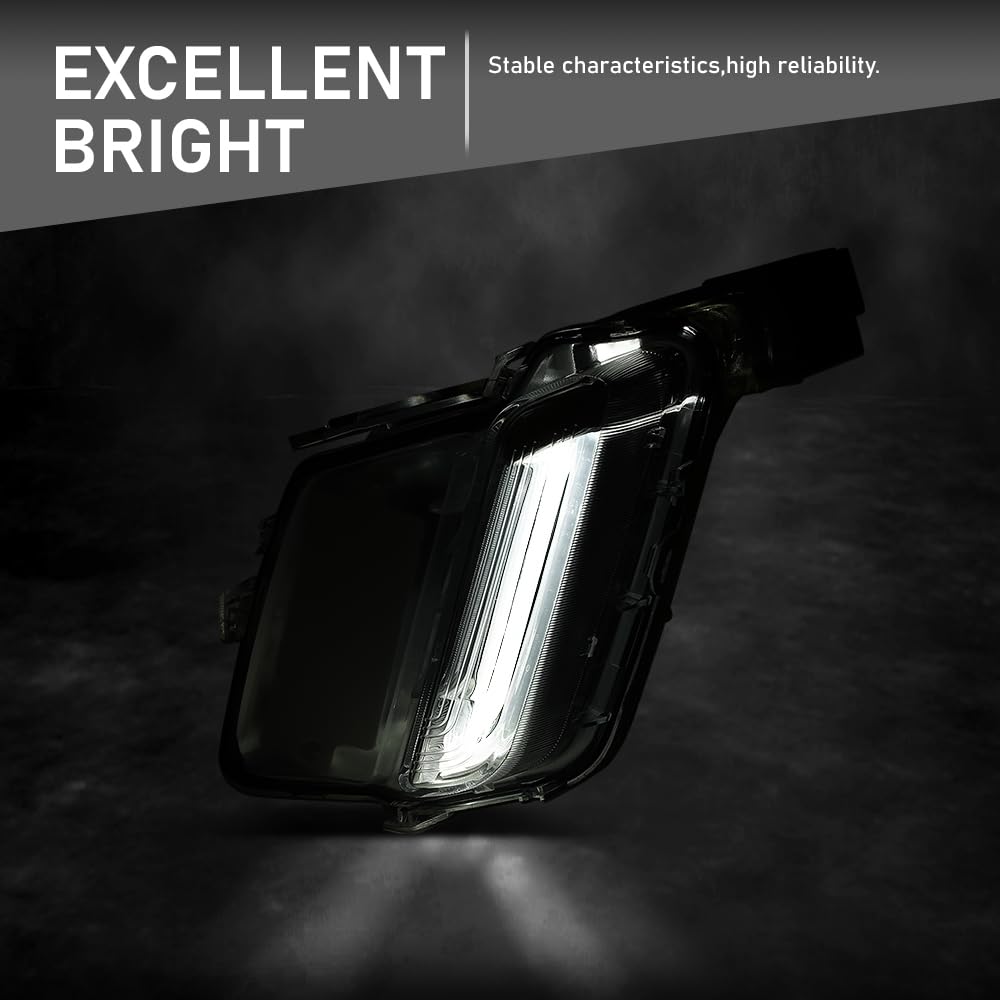 G-PLUS LED Front Fog Light Lamp Driving Light Left Driver Side Compatible with Volvo XC60 2014-2018 31364330 White