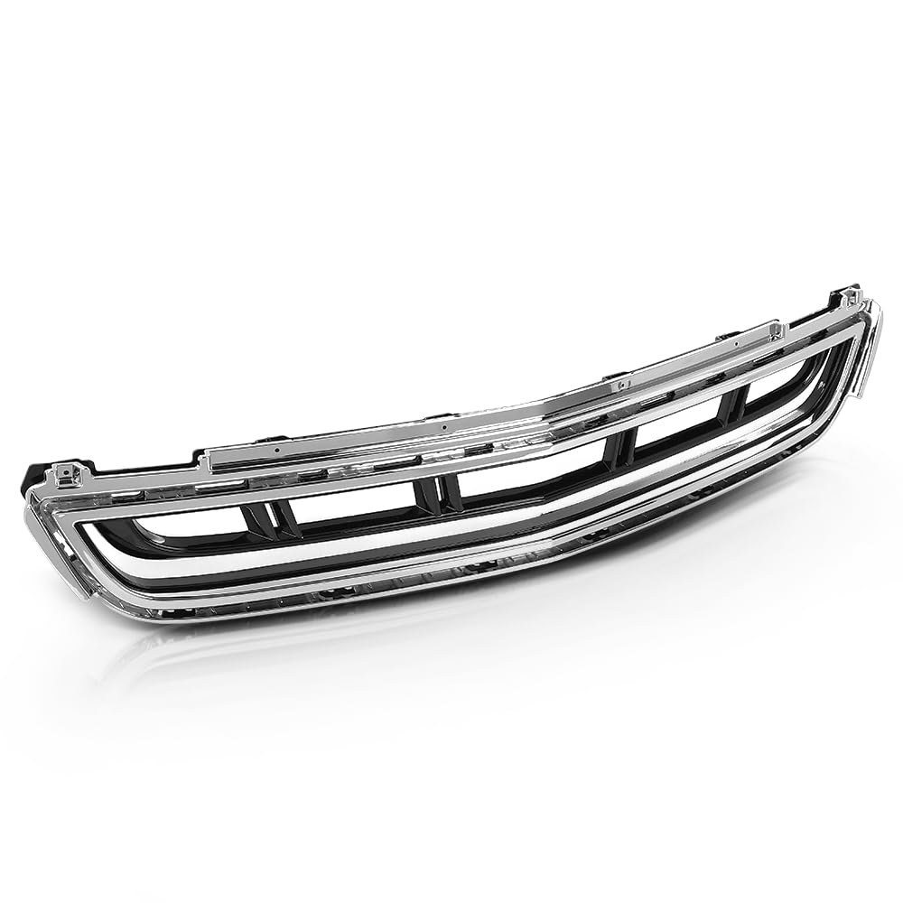 G-PLUS Front Bumper Lower Grille Radiator Grill Compatible with Cadillac XTS 2013-2017 GM1036158, 12457782, 20901627 Chrome Black