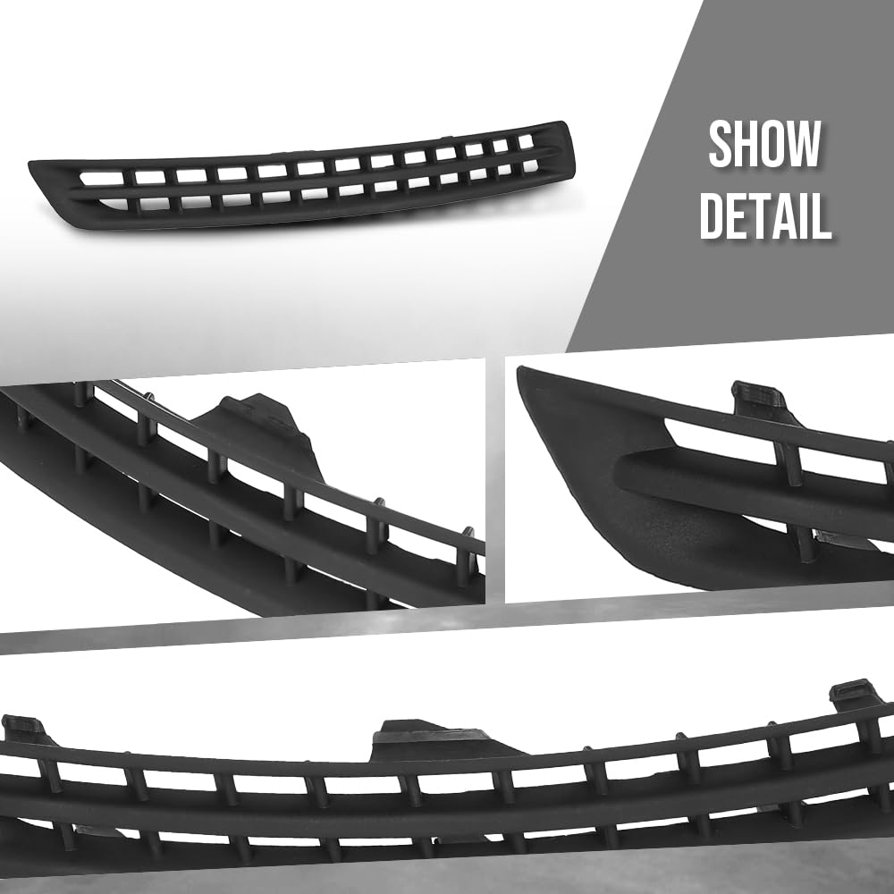 G-PLUS Bumper Face Bar Grilles Front Passenger Right Side Compatible with Volvo XC90 3.2 2007-2014 Fit Volvo XC90 V8 2007-2011 / V8 Sport 2007-2008 30678954, VO1039107 Black