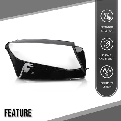 G-PLUS Headlight Lens Cover Compatible with Benz GLC Class W253 2016 2017 2018 2019 2539061601 Right Side Front Headlamp Lens Cover Clear