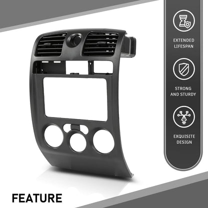 G-PLUS Radio Dash Bezel Trim Panel Compatible with Chevy Colorado GMC Canyon 2004-2012 Dash Cover Black