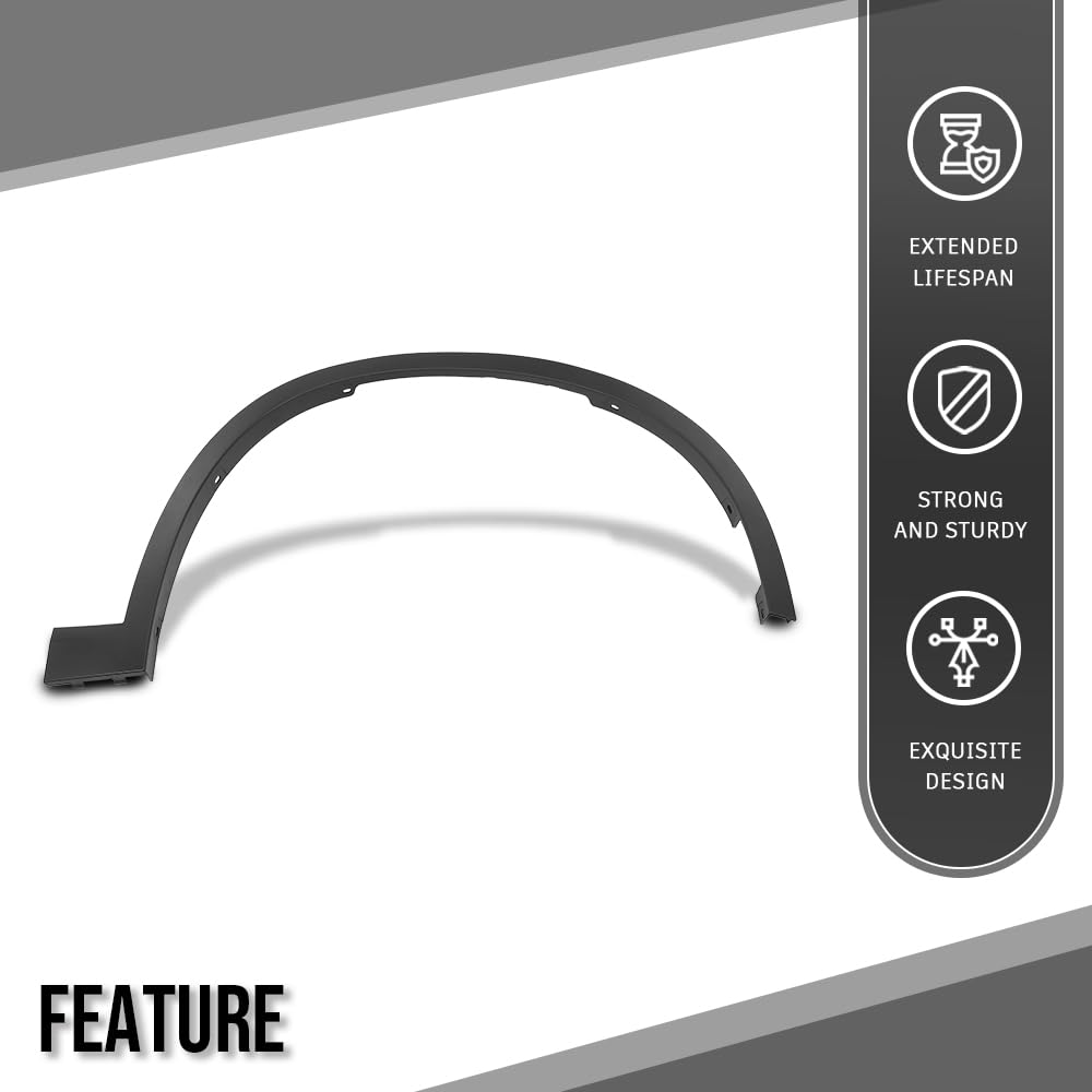 G-PLUS Front RH Wheel Fender Flare Molding Trim Compatible with BMW X1 sDrive28i 2017-2022 Fit BMW X1 xDrive28i 2016-2022 51777332338, BM1291114 Black