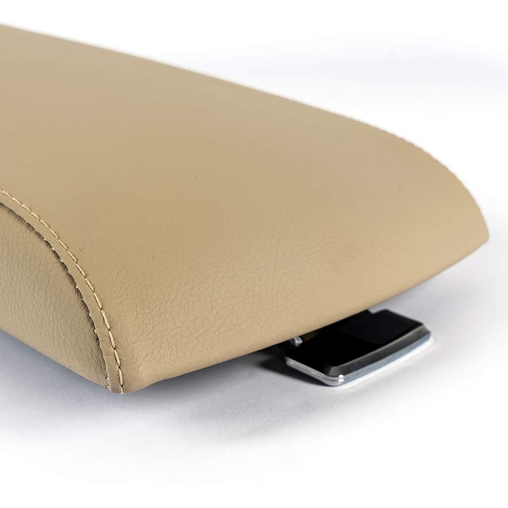 G-PLUS Center Console Lid, Compatible with Ford Flex 2013-2017 Beige Armrest Lid Cover EA8Z7406024AA, DA8Z7406024AA, FA8Z7406024AA