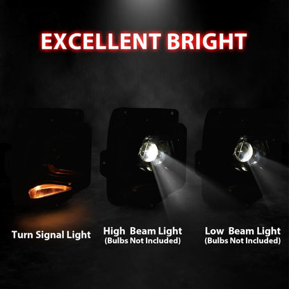 G-PLUS HID/Xenon Projector Headlight w/o Ballast & D3S Bulb Compatible with Chevy Blazer 2019-2021/Not Fit Model w/Factory LED Headlamp Clear Lens Black Housing Right Bumper Headlamps,faros delanteros
