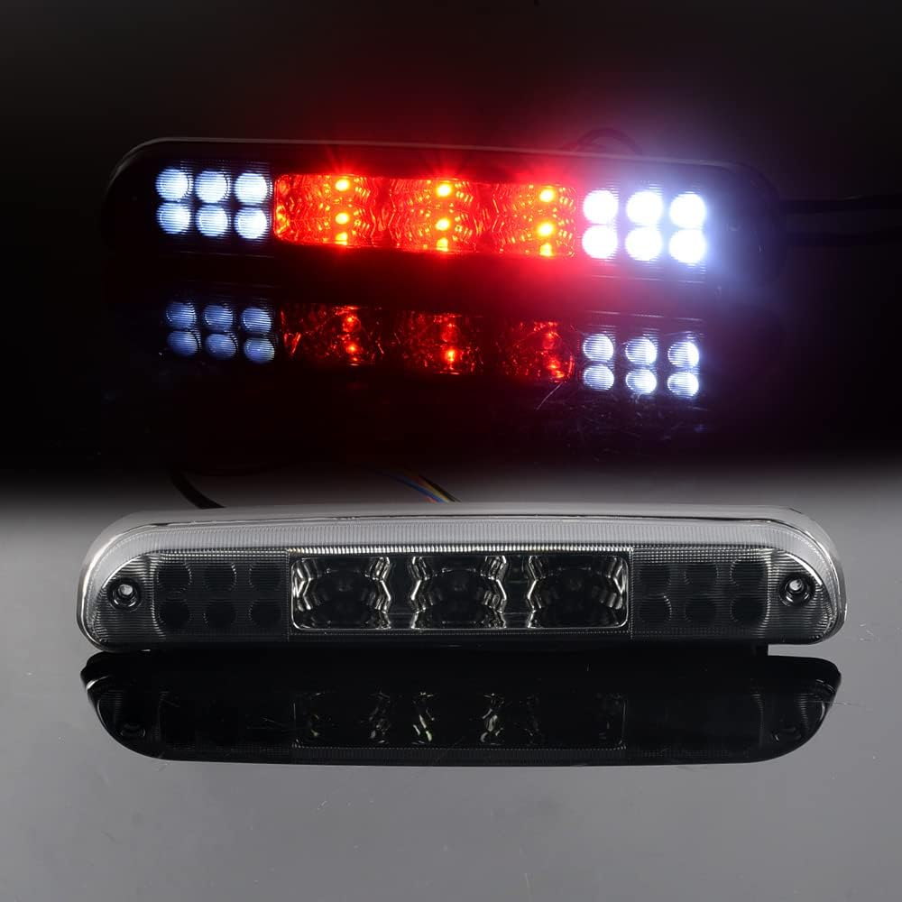 G-PLUS LED 3rd Brake Light, Compatible with Ford F250 F350 F450 F550 Super Duty 99-16/Ranger 93-11/Ford Explorer 01-05/Mazda B-Series 93-10 (Clear Housing Smoky Lens)