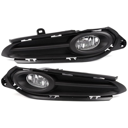 G-PLUS Clear Lens Bumper Fog Lights Lamps Compatible with Honda HR-V Vezel 2016-2018 With Switch+Harness+Bezel+H8 Bulbs 1 Pair