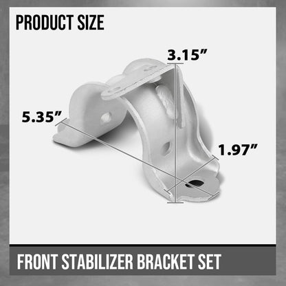 G-PLUS Front Stabilizer Buckle Balance Bar Bracket Set Compatible with Tesla Model 3 2017-2023 Fit Tesla Model Y 2020-2023 1188383-00-A, 1188383 00 A Silver