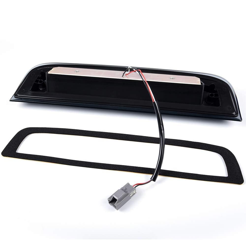 G-PLUS LED Third 3rd Brake Light Compatible with Chevy Silverado/GMC Sierra 1500 2500HD 3500HD 2014-2018 Cargo Light Center High Mount Lamp Tail Light Smoky Lens Black Housing