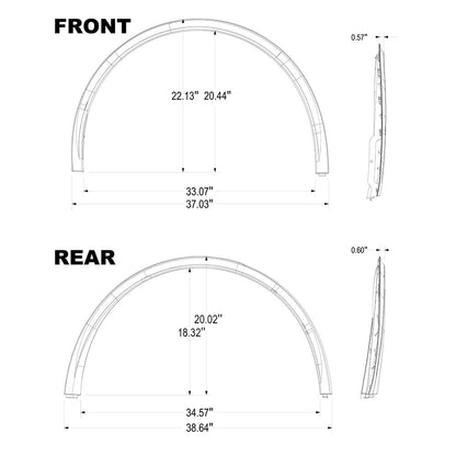 G-PLUS Fender Flare Compatible with Tesla Model Y 2020 2021 2022 2023 2024 Wheel Opening Molding Arch Trim 4PCS Glossy White