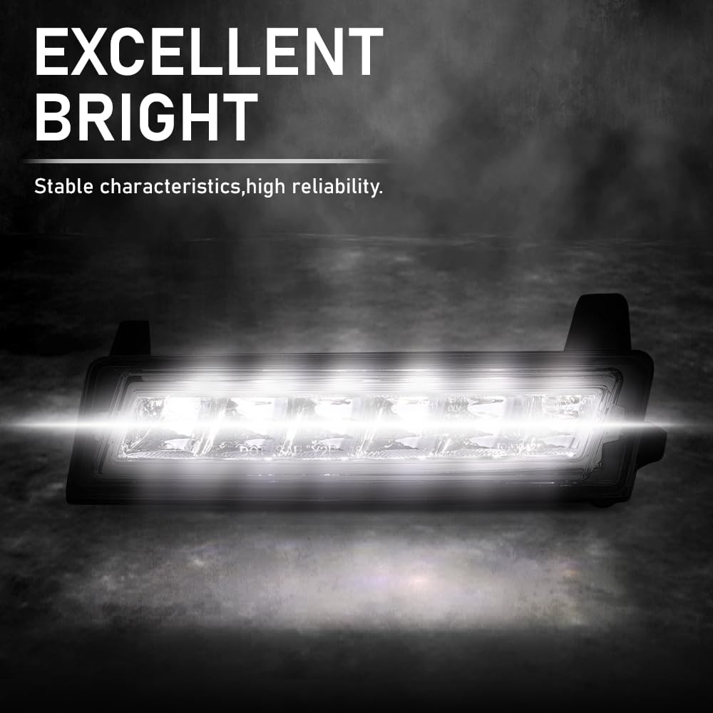 G-PLUS Front LED Left Fog Lamp Daytime Running Light, Compatible with Benz ML Class GL Class 2008-2013/ GLK Class 2009-2013, LH Driver Side, A1649060151, 1649060151