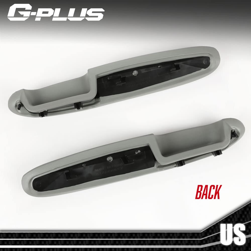 G-PLUS Door Armrest Compatible with 1999 Cadillac, Fit 1995-2000 Chevy/GMC Pickup Truck SUV w/Manual Windows(Driver & Passenger Side Pair Gray)
