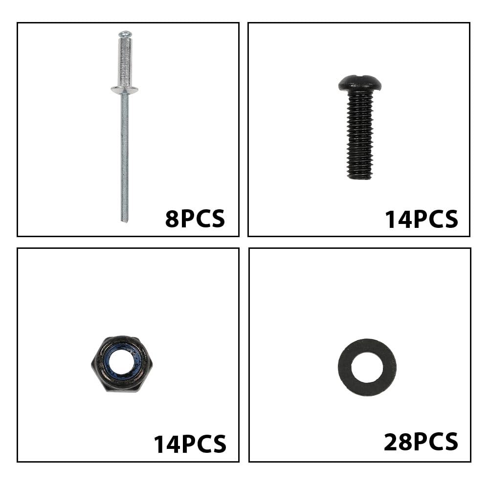 G-PLUS Hood Rubber Seal Kit Compatible with All Hummer H1 or Military Hmmwv M998 M1045 M1114 M1151 M1123 Black