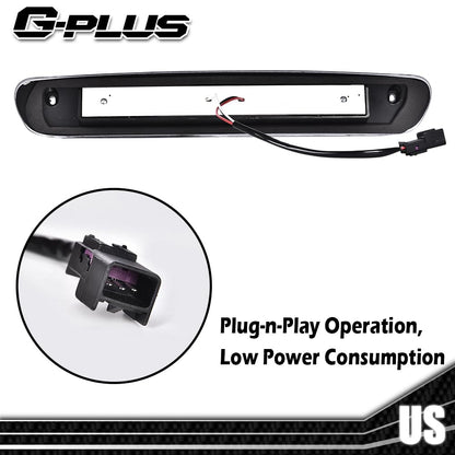 G-PLUS LED Third Brake Light Compatible With 07-14 Chevy Silverado/GMC Sierra,3RD LED Bar Brake/Cargo Light,Type X (Smoky lens Black Housing Amber Reflector)