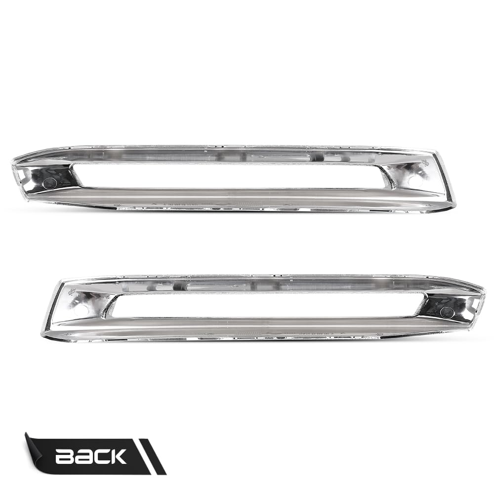 G-PLUS Front Fog Light Cover Chrome Trim Driver and Passenger Side Compatible with Benz X166 GL500 GL550 GL63 AMG 2013-2016 A1668851774 A1668851874
