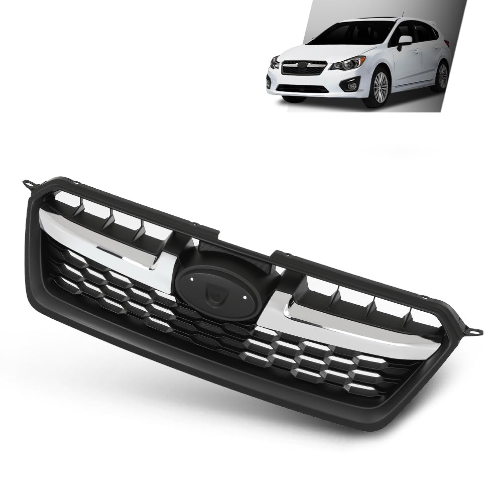 G-PLUS Front Bumper Grille Honeycomb Grill Compatible with Subaru Impreza 2012-2014 91122FJ000