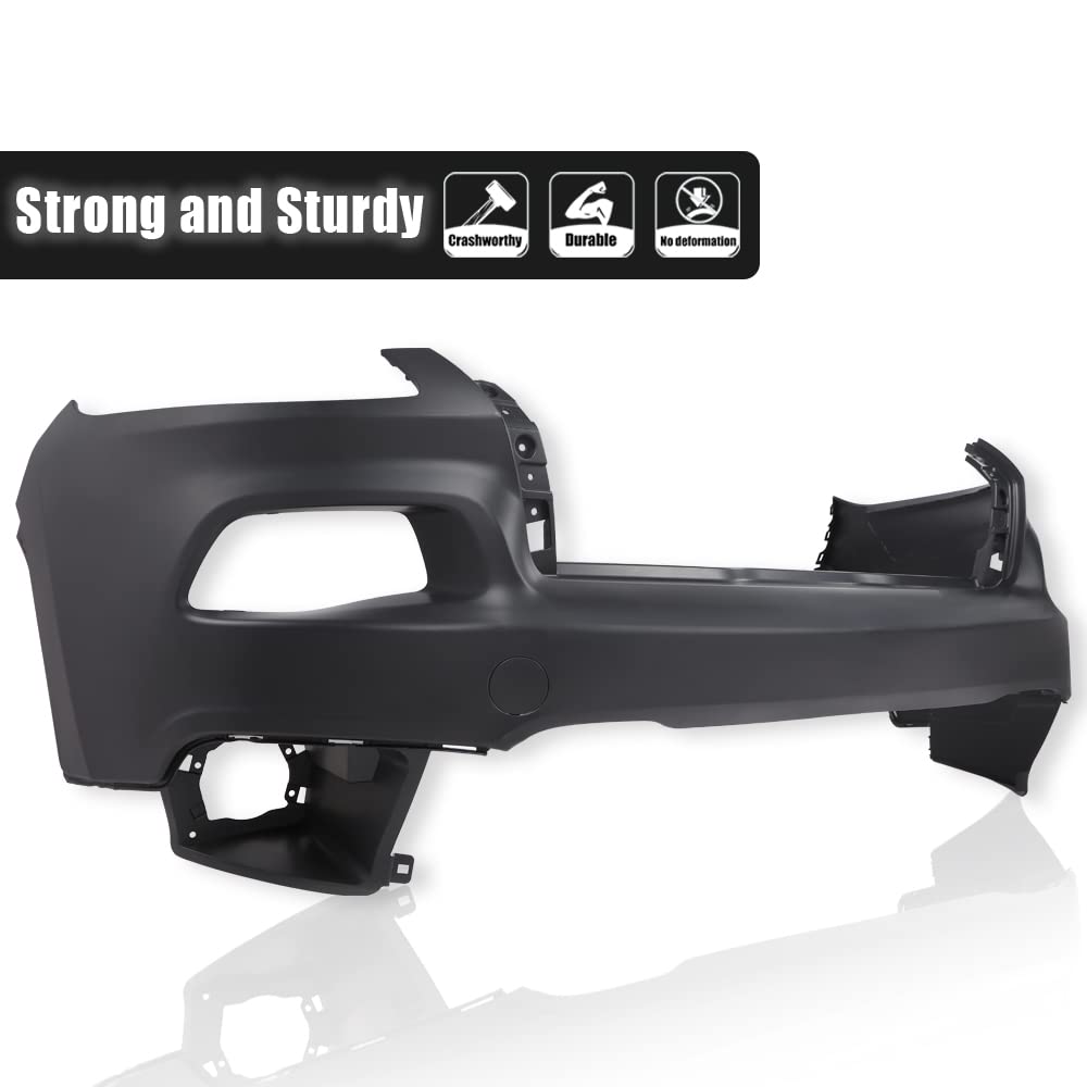 G-PLUS Front Upper Bumper Cover Compatible with Jeep Cherokee 2014 2015 2016 2017 2018, Not Fit Trailhawk Models, 5NJ52TZZAB CH1014112, Primered Black