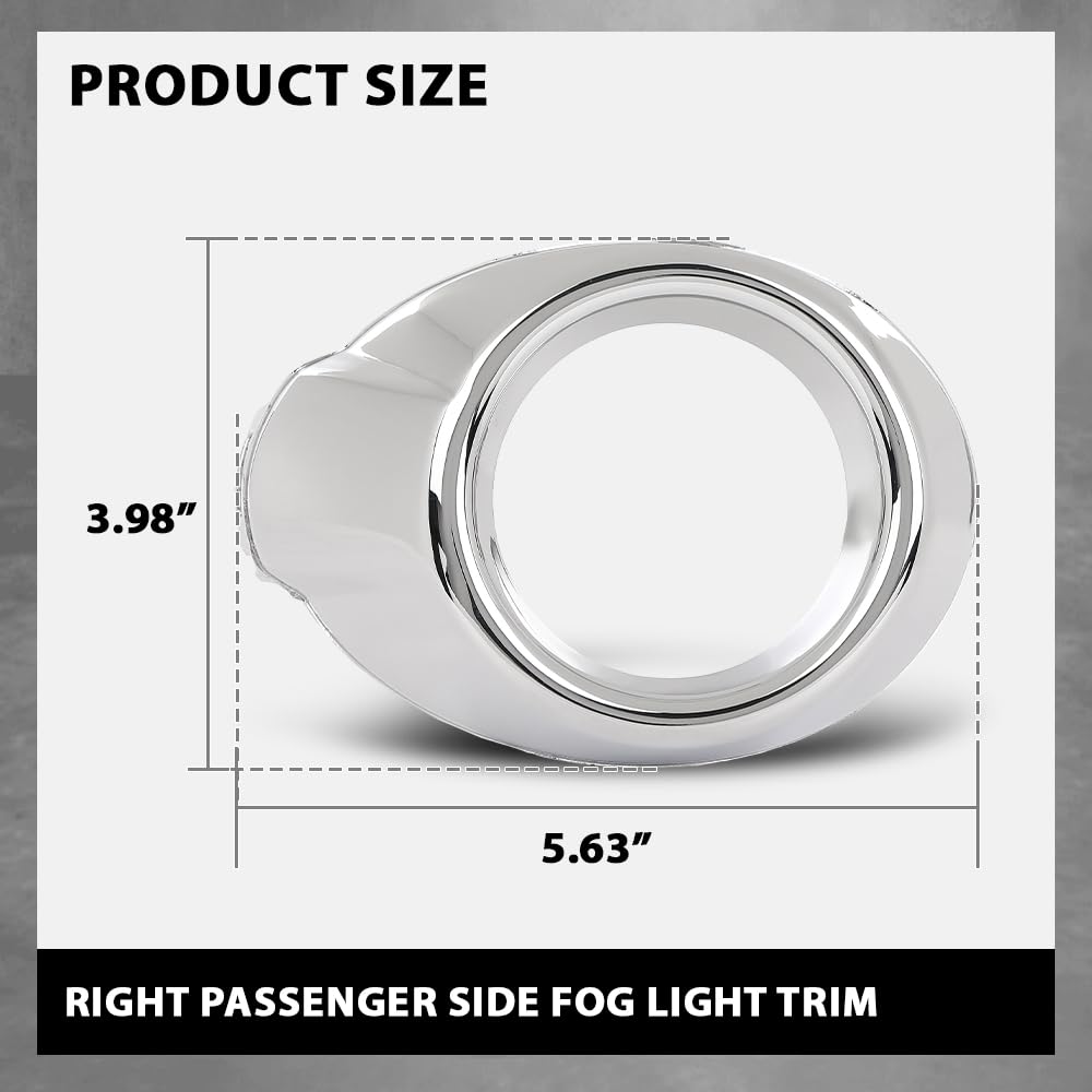 G-PLUS Right Fog Light Cover Trim Driving Lamp, Compatible with Ford Focus SE SEL Titanium Hatchback/Sedan 4-Door 2012-2014, Passenger Side, CP9Z17E810C, FO1039117