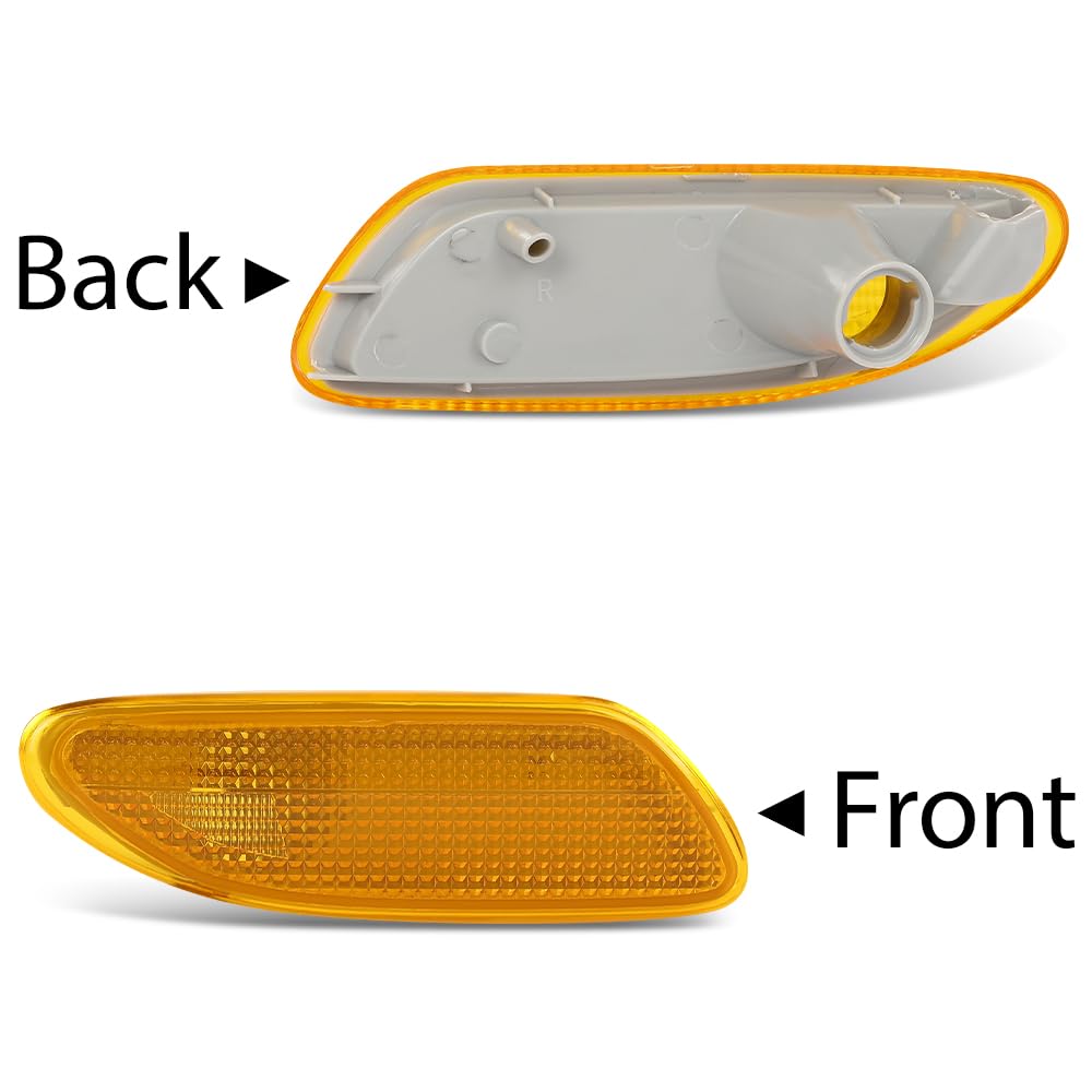 G-PLUS Front Bumper Marker Signal Light Passenger Side Compatible with Benz C Class C230 C320 2001-2005 2038200821, 203-820-08-21, MB2551102 Red