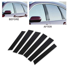 G-PLUS Window Pillar Posts 6PCS for Honda CRV 2007-2011 Black Side View