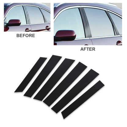 G-PLUS Window Pillar Posts 6PCS Set Cover Door Trim Compatible with 2007-2011 Honda CRV 4dr Black