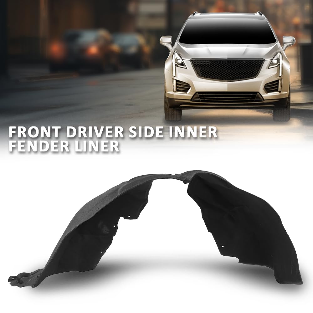 G-PLUS Fender Liner Front Driver Side Compatible with Cadillac XT5 2017-2023 GM1248276, 23395493, 84182807 Balck