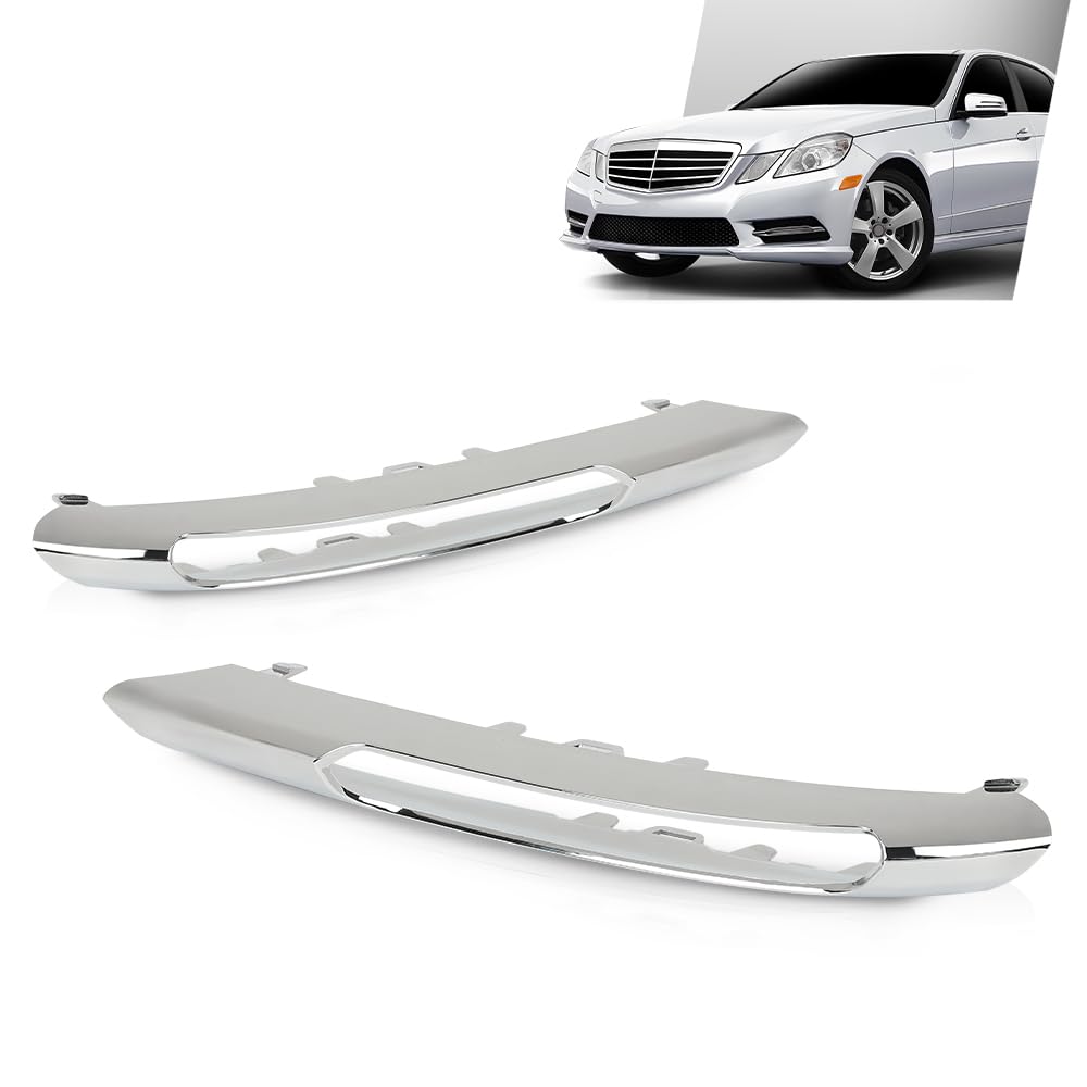 G-PLUS Front Bumper Fog Light Grille Trim Compatible with Benz E350 4Matic Coupe 2-Door 2012-2013,Fit Benz E350 4Matic Sedan/Wagon 4-Door 2010-2013 A2128851674