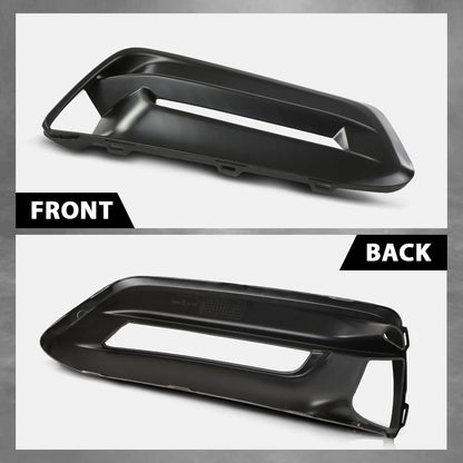 G-PLUS Front Bumper Fog Lamp Bezel Light Cover Passenger Side Compatible with Honda Accord Sedan 2018-2020 Black