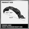 G-PLUS Fender Liner Sedan Front Passenger Side Compatible with Audi A3 Prestige/Technik/Titanium 2015-2020,Fit Audi A3 Quattro 2015-2020 8V5821172G-PFM, AU1249142