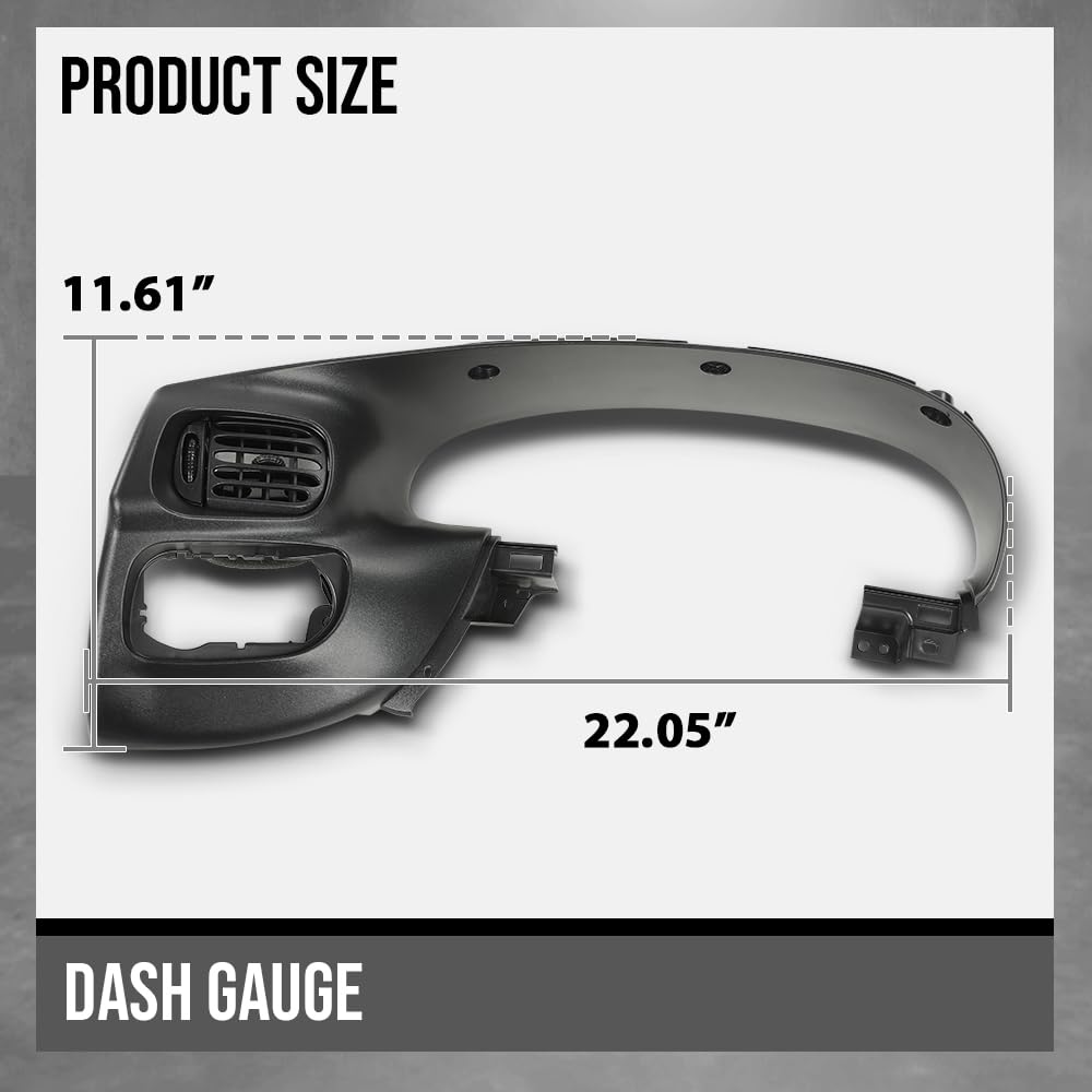 G-PLUS Center Dash Radio Bezel Compatible with 1997-2003 Ford F150 Expedition Grey Dashboard Cover
