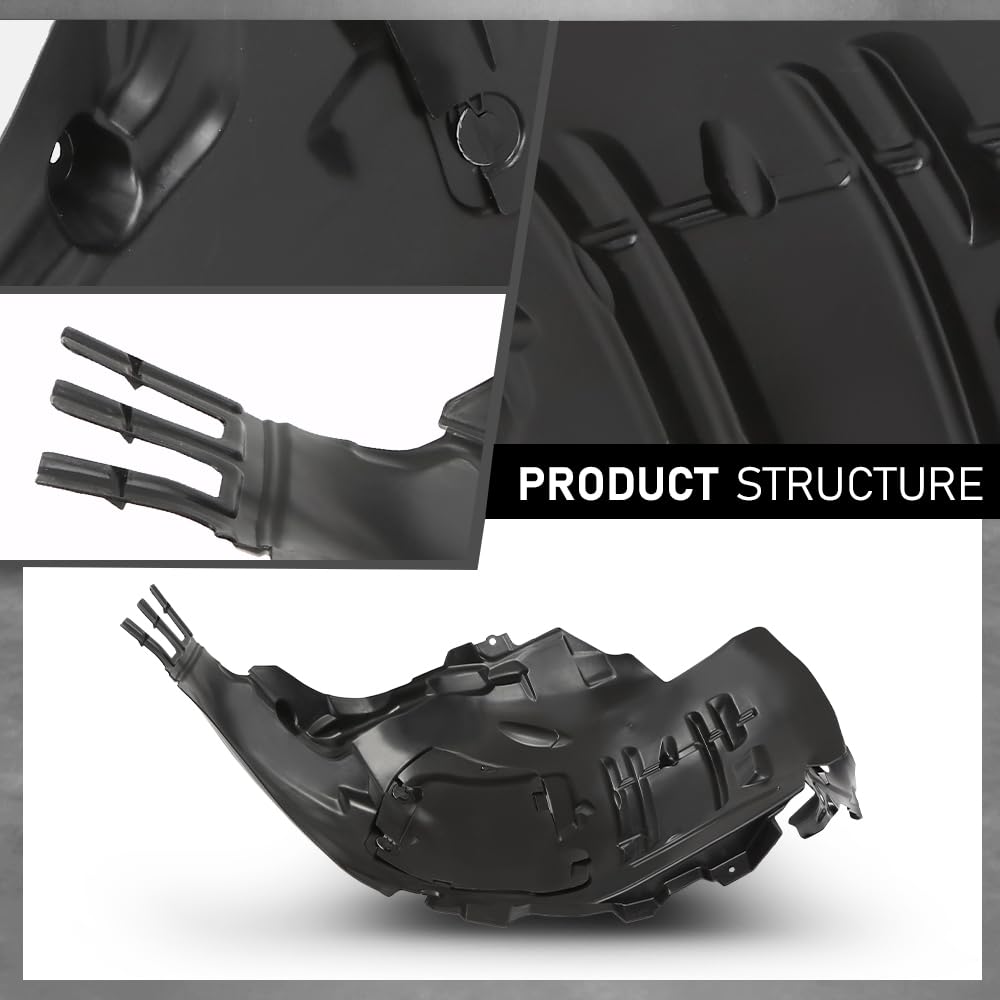 G-PLUS Fender Liner Front Driver Left Side Compatible with Benz C300 C400 C43 C450 C63 2016-2021 2056903301, MB1248181