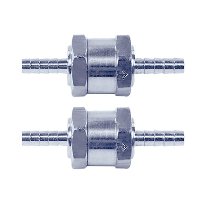 G-PLUS 2pcs 6MM Non-Return One Way 1/4 Inch Air Fuel Oil Check Valve Diesel Gas Fits for Carburettor and Low Pressure Fuel Systems