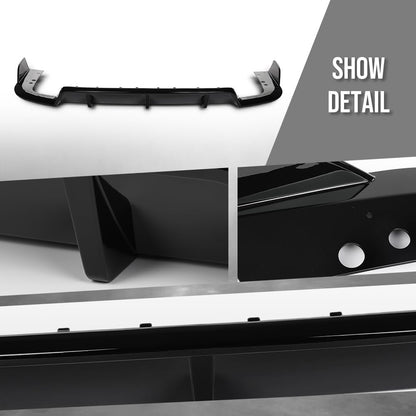G-PLUS Rear Diffuser Compatible with BMW G05 X5 LCI M Sport Package Only 2019 2020 2021 2022 2023 2024 2025, Not Fit M Competition Rear Bumper Lip Diffuser Glossy Black