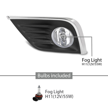 G-PLUS Front Bumper Fog Lights Lamps Assembly L+R & Wiring Harness Compatible with Nissan Altima 4-Door 2016-2018 261558990A