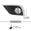 G-PLUS Front Bumper Fog Lights Lamps Assembly Left and Right Side W/Wiring Harness Compatible with Nissan Altima 4-Door 2016-2018 261558990A, 261508990A, 622579HS0B, 622569HS0B Black