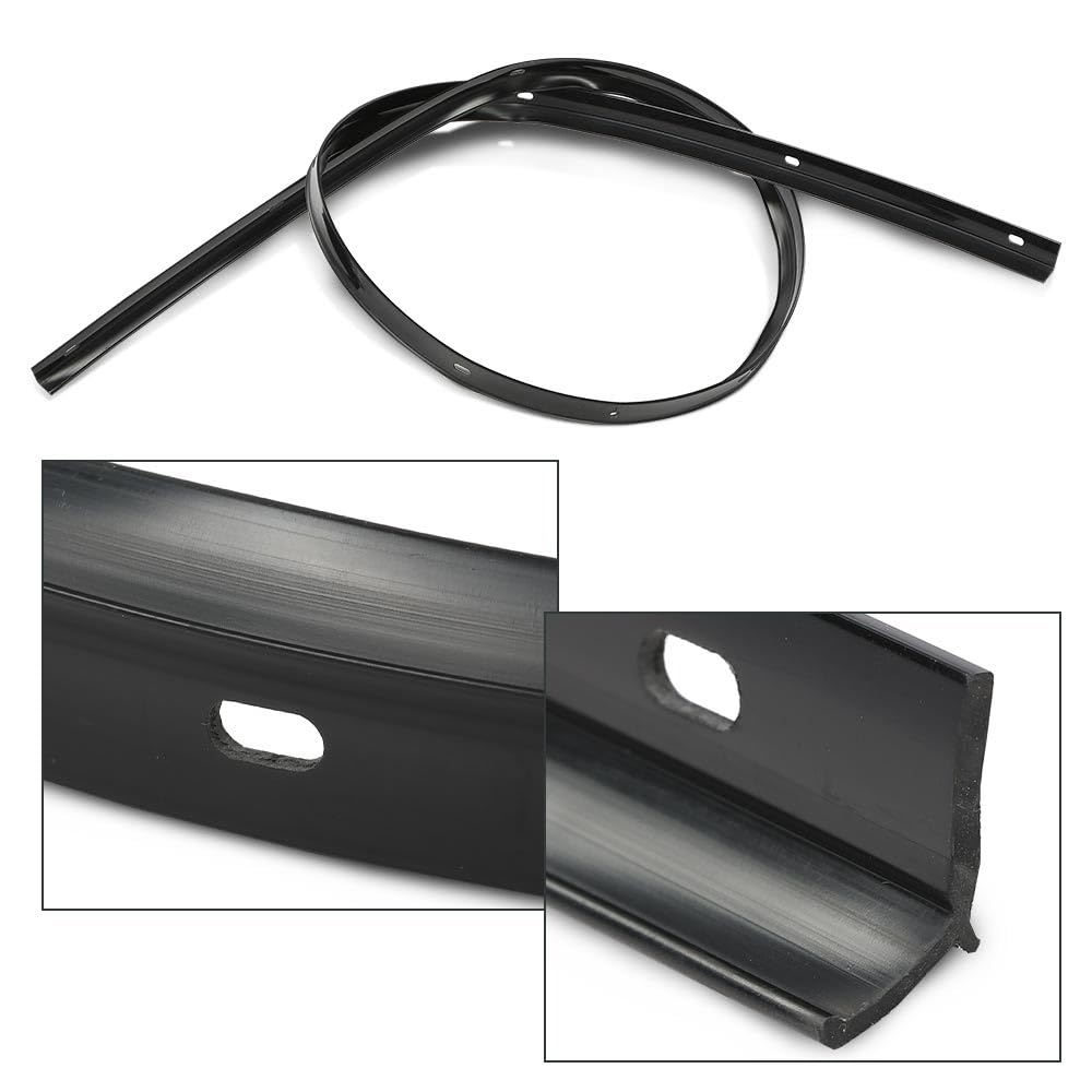 G-PLUS Rubber Bumper Hood Seal & Rivets Compatible with Dodge Challenger 2008-2022 Black PVC 68051392AB, 68051392AA