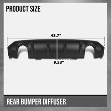 G-PLUS Rear Diffuser for Honda Civic Sedan 2016-2021 Black Side View
