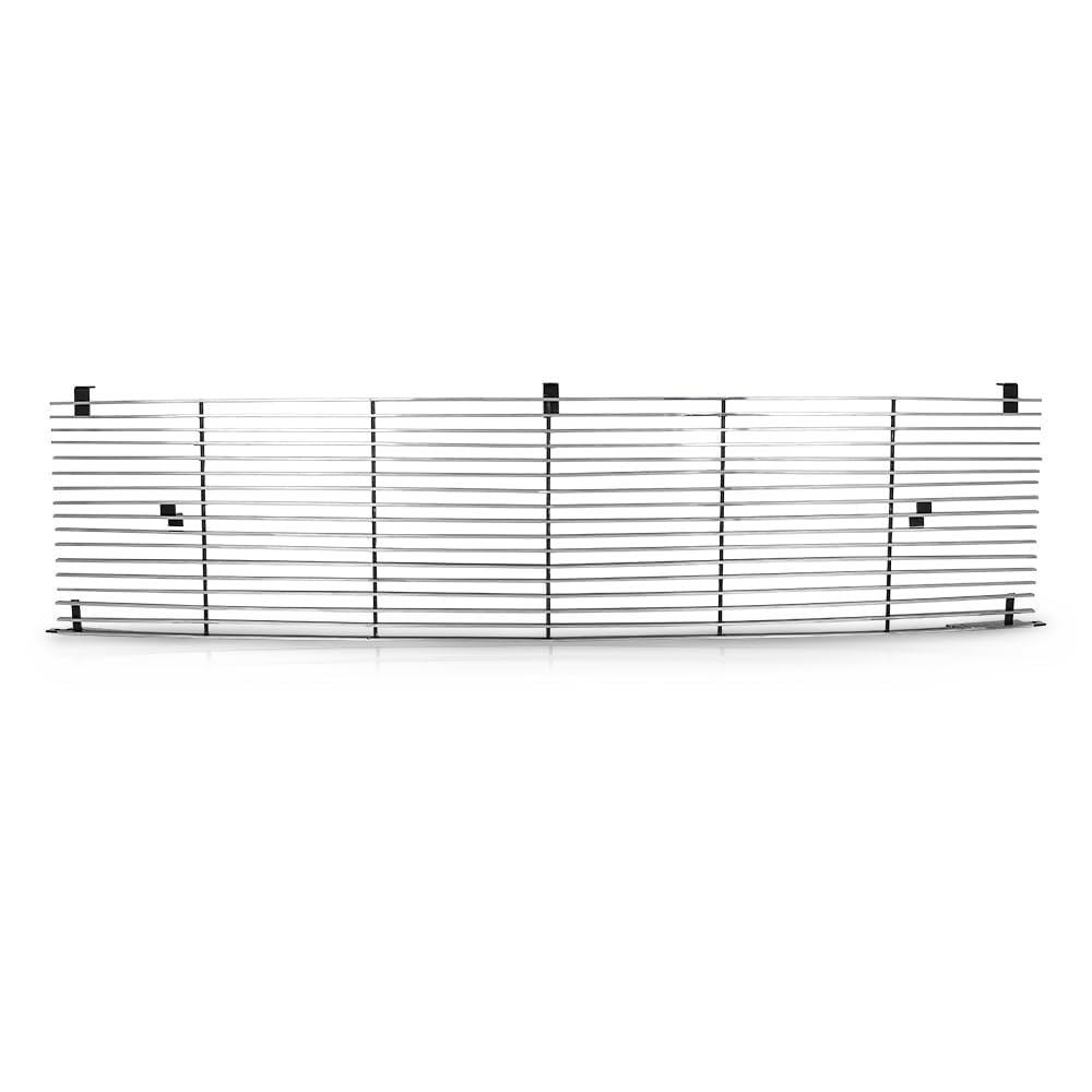 G-PLUS Front Billet Grille Insert Compatible with Chevy Blazer Suburban GMC Jimmy Suburban 1981-1988, Fit Chevy GMC C/K Pickup 1981-1987, Fit for Phantom Style With Stacked Lights