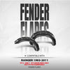 G-PLUS Fender Flares Compatible with Ford Ranger 1993-2011, Fit 6' and 7' Styleside Beds Only, Not Fit FX4 Submodels Black, Smooth Riveted Style