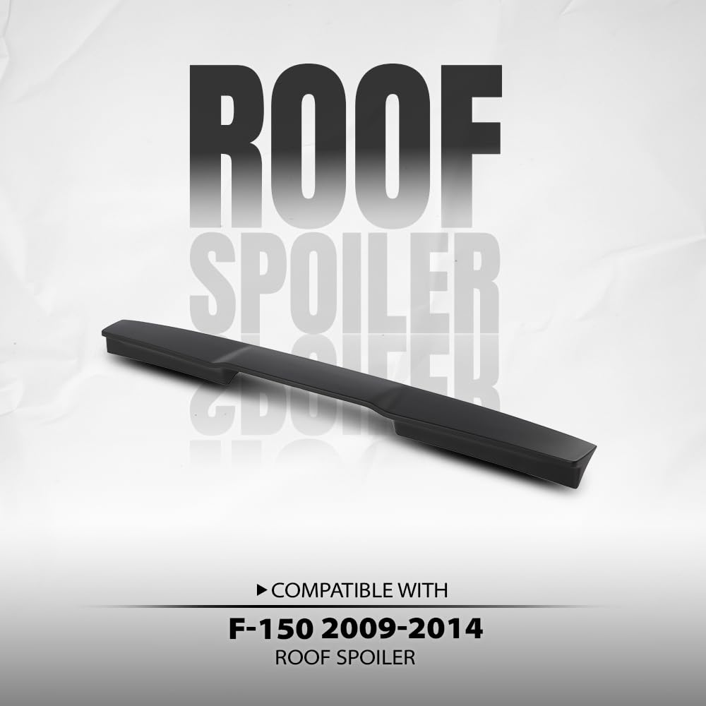 G-PLUS Rear Trunk Roof Spoiler Lip Wing Compatible with Ford F150 All Cabs 2009 2010 2011 2012 2013 2014 Trunk Roof Spoiler Lip Wing Black