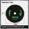 G-PLUS 2pcs 9" Chainsaw Brush Blade 14 Tooth Cutter Trimmer Head Weed Mower Saw Blade Black