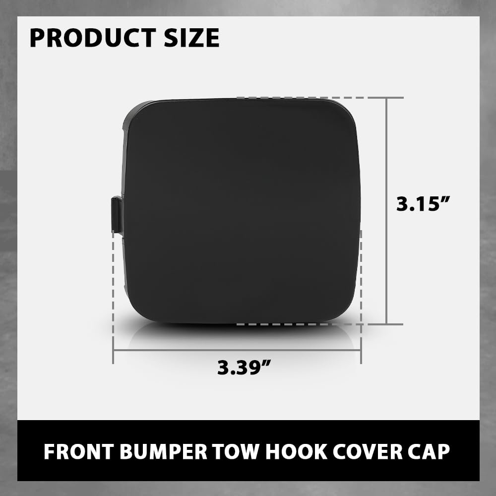 G-PLUS Front Bumper Tow Hook Cover Cap 2Pcs Compatible with Toyota RAV4 2009-2012 532860R020