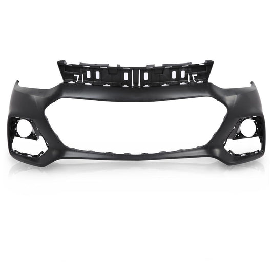 G-PLUS Upper Front Bumper Cover Primered Compatible with Chevy Trax 2017-2020 42537718 GM1014131 Black
