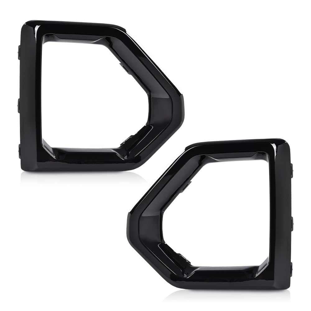 G-PLUS Front Fog Light Outer Bezel Cover Set Compatible with GMC Sierra 2019 2020 2021