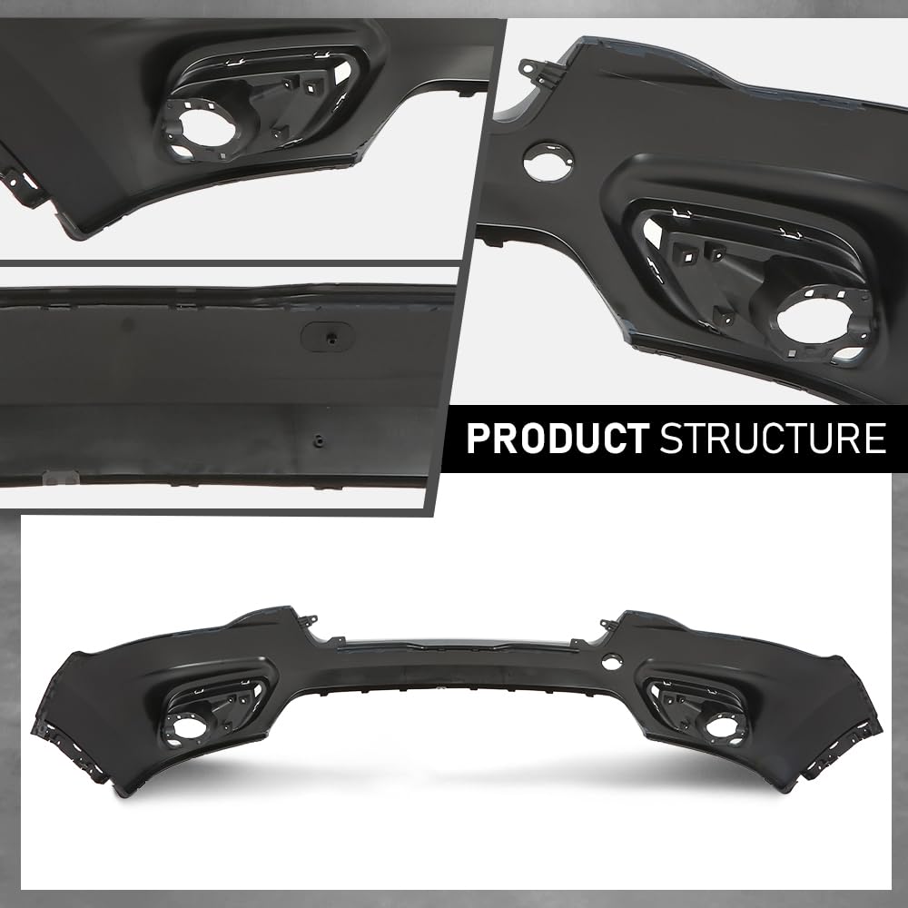 G-PLUS Front Upper Bumper Cover Fascia Compatible with Jeep Cherokee 2019-2023,Fit For Models Without Park Assist Only,Not Fit Trailhawk Models CH1014133