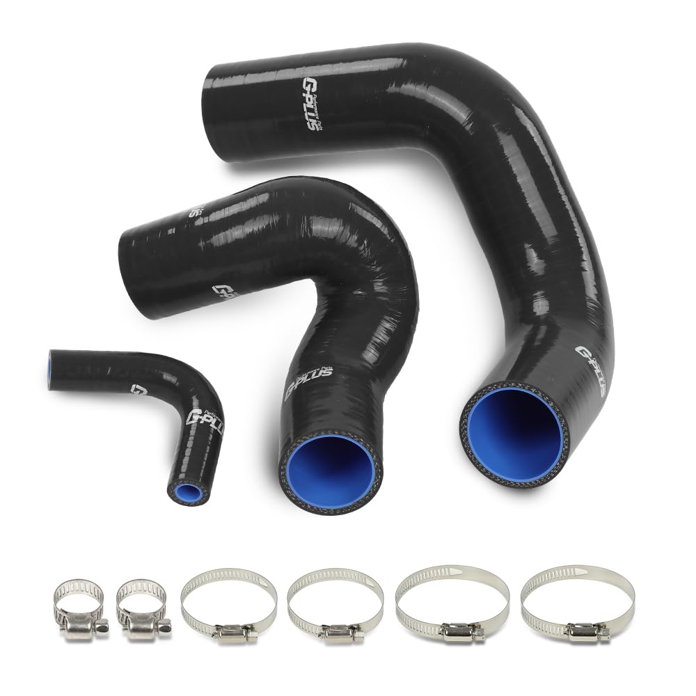 G-PLUS Radiator Hose Set Upper Lower and Bypass Hoses Compatible with John Deere Models Black