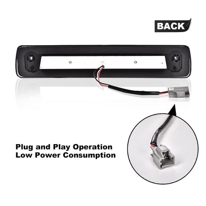 G-PLUS LED 3rd Third X Brake Light Rear Brake Stop Tail Light Fit 2015-2018 Colorado/Canyon GM25971002 52019397 High Mount Stop Light Third Tail Light