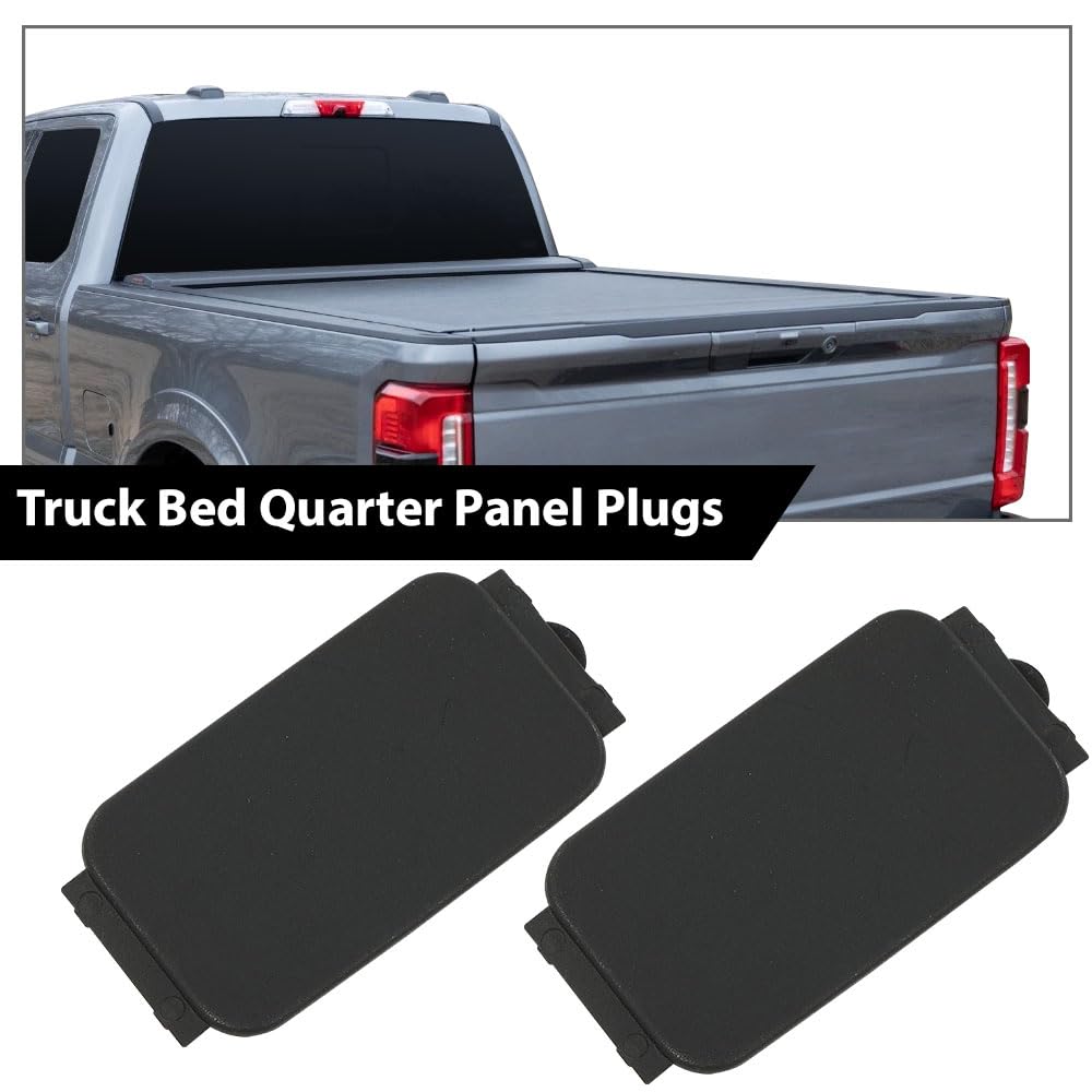 G-PLUS Truck Bed Rail Cap Plastic Bedrail Insert Plug Box 2pcs Compatible with Ford F150 2015-2023/ Fits Ford F250 F350 Super Duty 2017-2023 FL3Z99290D90AB