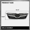 G-PLUS Front Black Chrome Bumper Grille Assembly Compatible with Subaru XV Crosstrek 2013-2015 91122FJ020