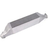 G-PLUS Front Mount Turbo Preformance Intercooler Compatible With 2016-2018 Honda Civic 1.5L +16HP Bolt On FMIC Upgrade Intercooler Replacement Silver