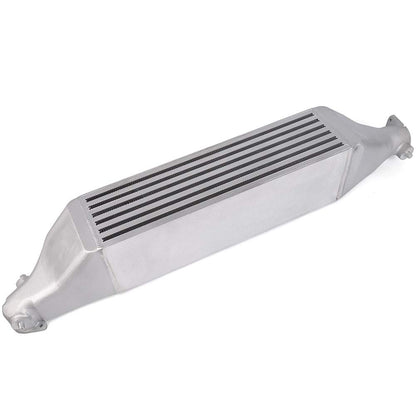 G-PLUS Front Mount Turbo Preformance Intercooler Compatible With 2016-2018 Honda Civic 1.5L +16HP Bolt On FMIC Upgrade Intercooler Replacement Silver